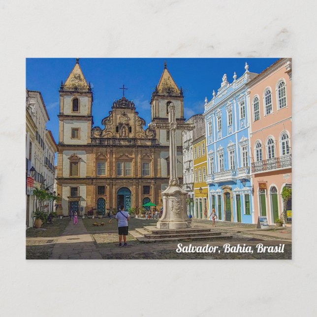Salvador, Bahia, Brasil, Plaza Postcard (Front)