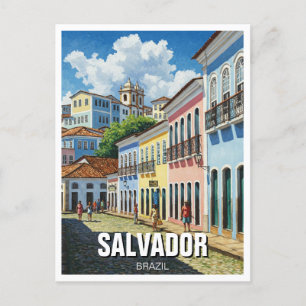Salvador Brazil Perlourinho Travel Postcard
