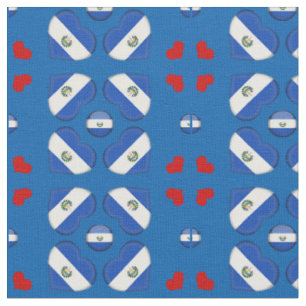 Salvador Flag & El Salvador Heart fashion Fabric