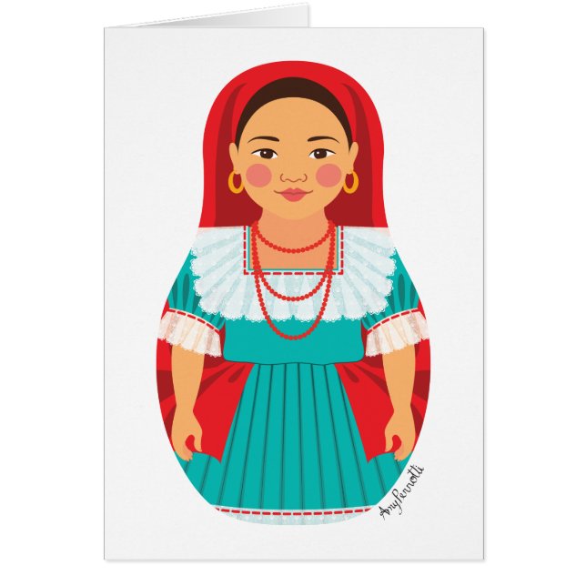 Salvadoran Matryoshka Card (Front)
