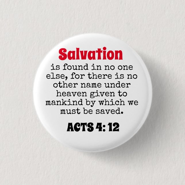 salvation  1 inch round button (Front)