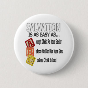 Salvation Is Easy As ABC 2 Inch Round Button