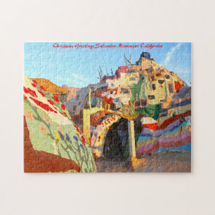 Salvation Monument California. Christmas Greetings Jigsaw Puzzle