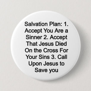 Salvation Plan 3 Inch Round Button