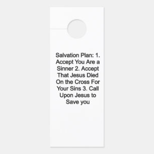 Salvation Plan Door Hanger