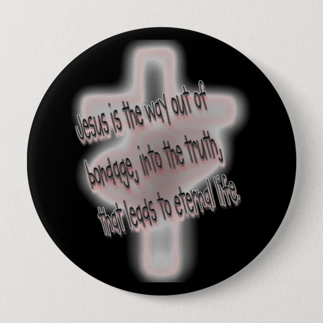 Salvation simply stated 4 inch round button (Front)