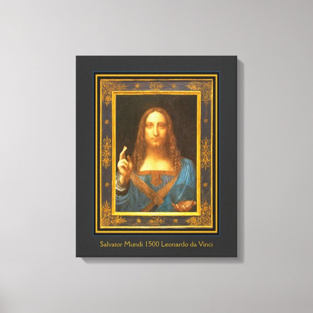 Salvator Mundi 1500 Leonardo da Vinci Canvas Print (Front)