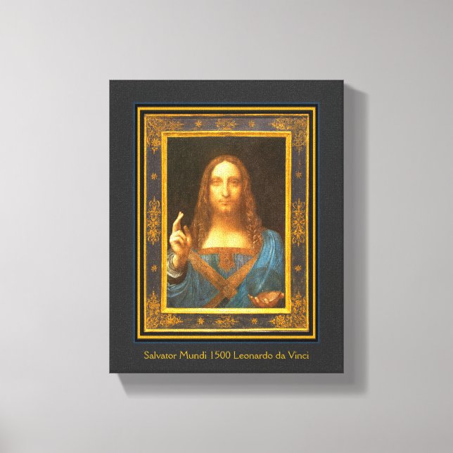 Salvator Mundi 1500 Leonardo da Vinci Canvas Print (Front)