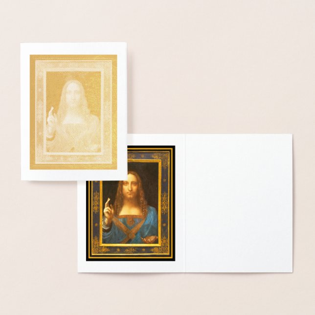 Salvator Mundi by Leonardo da Vinci ~ 1500  Foil C Card (Display)