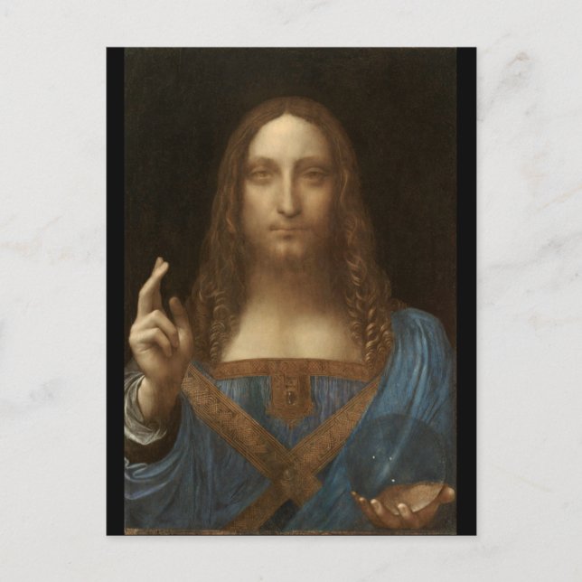 Salvator Mundi by Leonardo da Vinci circa 1500 Postcard (Front)