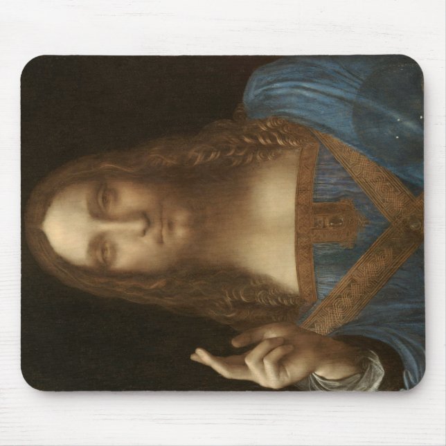 Salvator Mundi (by Leonardo da Vinci) Mouse Pad (Front)