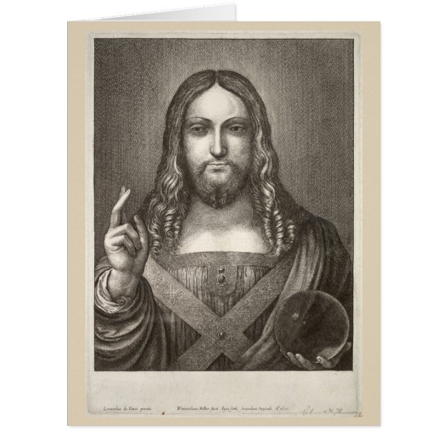 Salvator Mundi by Wenceslaus Hollar after Leonardo (Front)