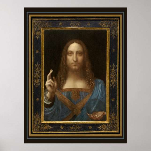 Salvator Mundi c 1500 Leonardo da Vinci Fine Art   Poster (Front)