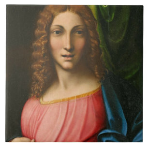 Salvator Mundi, c. 1515 (oil on panel) Tile