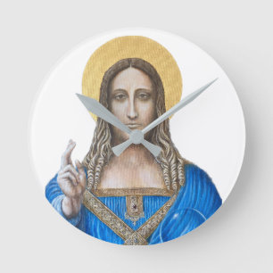 Salvator Mundi  Round Clock