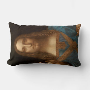 Salvator Mundi (Saviour of the World) (da Vinci) Lumbar Pillow