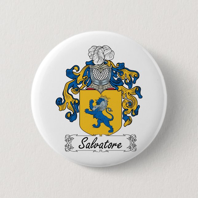 Salvatore Family Crest 2 Inch Round Button (Front)