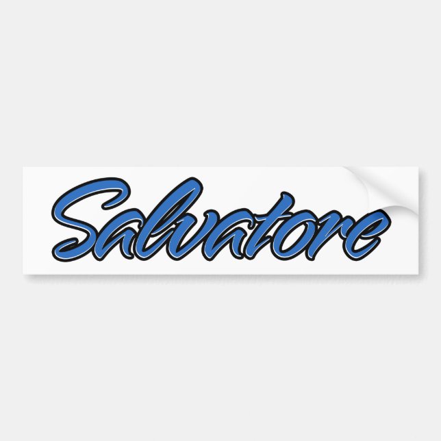 Salvatore Name blue Sticker Autoaufkleber (Front)