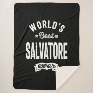 Salvatore Personalized Name Birthday Sherpa Blanket