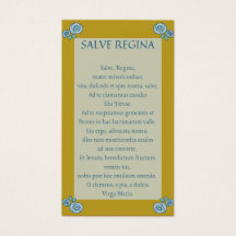 Salve Regina Latin Prayer Card