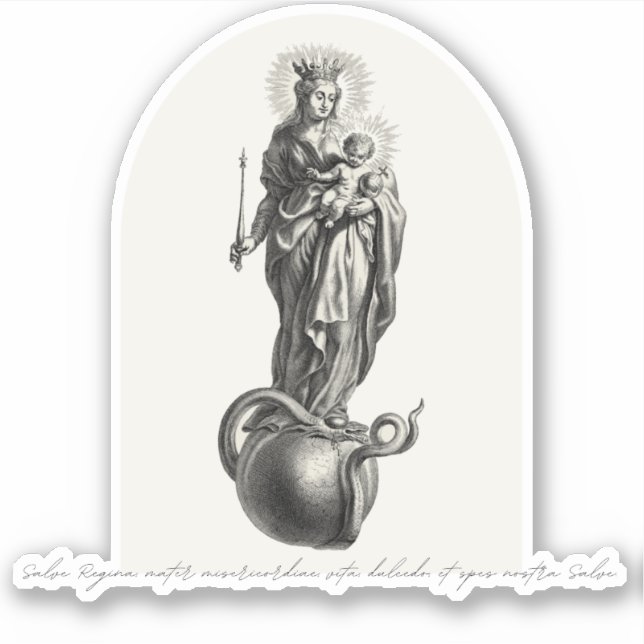 Salve Regina - Sticker en vinyle (Devant)