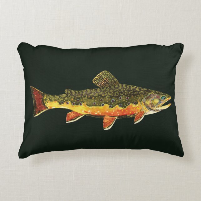 Salvelinus Fontinalis Accent Pillow (Front)