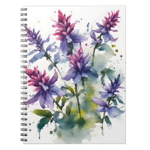 Salvia - Cahier de fleurs à l'aquarelle