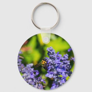 Salvia With Bumblebee Keychain