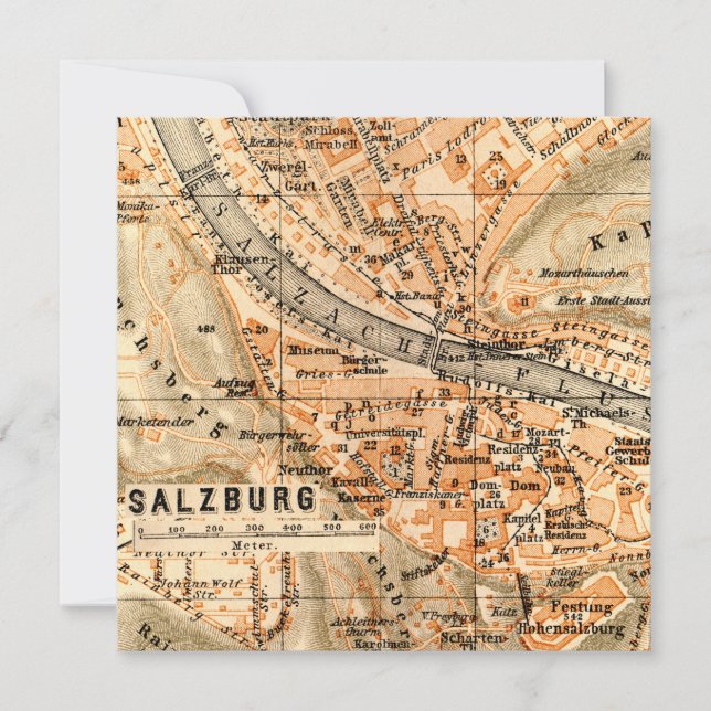 Salzbourg, Autriche Carte Vintage (Devant)