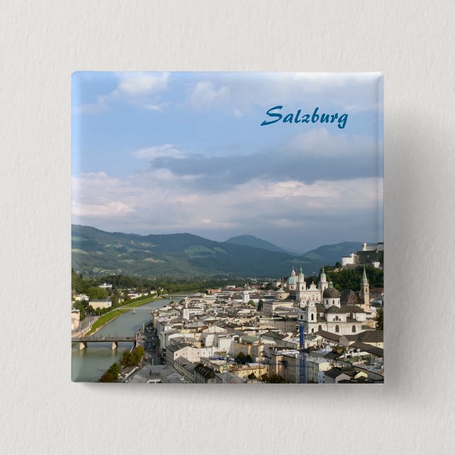 Salzburg 2 Inch Square Button (Front)