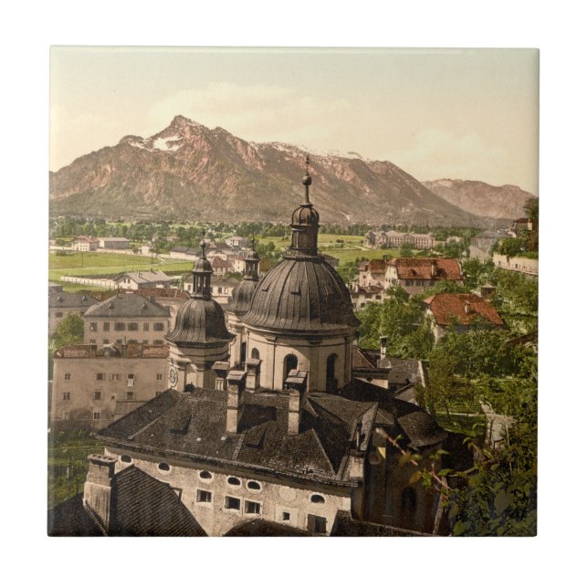 Salzburg and Untersberg, Austria Tile (Front)