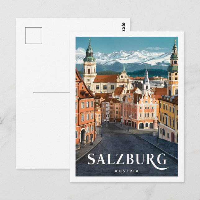 Salzburg Austria Famous Travel Place Postcard (Front/Back)