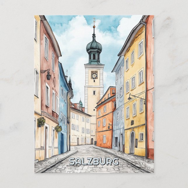 Salzburg Austria Postcard (Front)