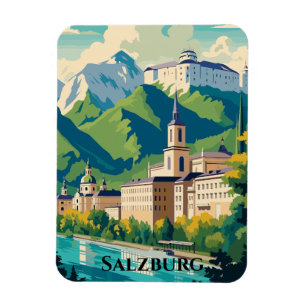 Salzburg Austria Postcard Travel Magnet