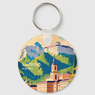 Salzburg Austria Travel Keychain