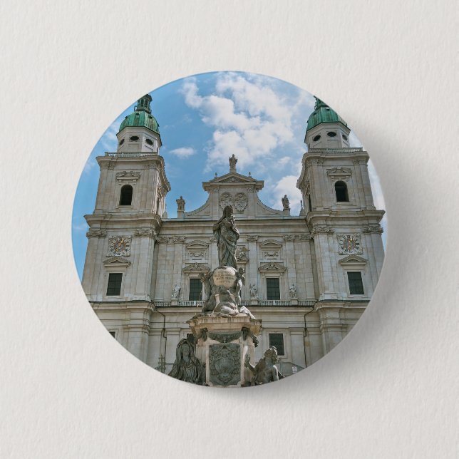 Salzburg Cathedral 2 Inch Round Button (Front)