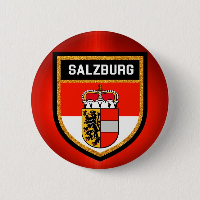 Salzburg Flag 2 Inch Round Button (Front)