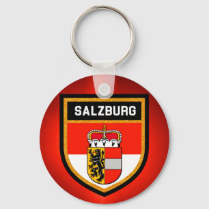 Salzburg Flag Keychain