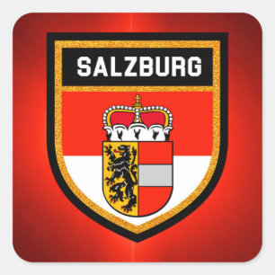 Salzburg Flag Square Sticker