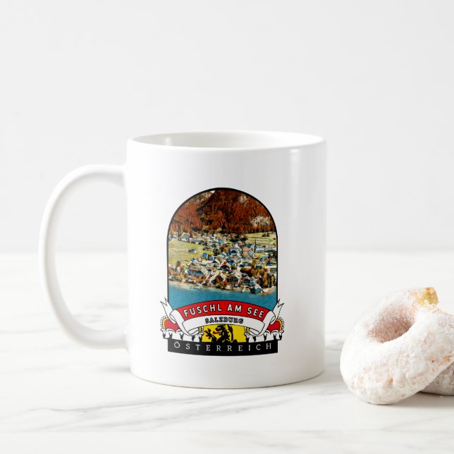 Salzburg Fuschl Am See Austria Souvenir Coffee Mug (With Donut)