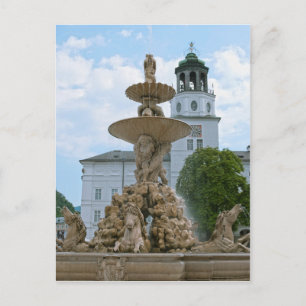 Salzburg Residence Fountain Postcard