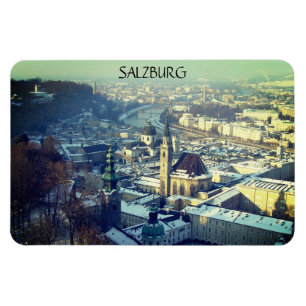 salzburg winter river magnet