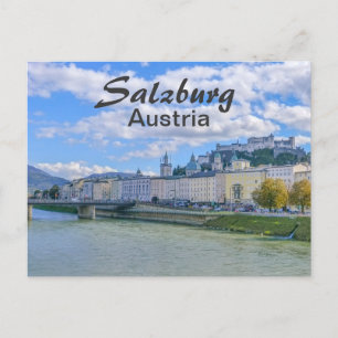 Salzburg with the Castle in Austria Postcard