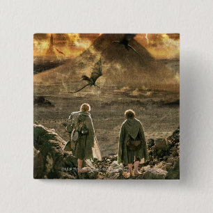 Sam and FRODO™ Approaching Mount Doom 2 Inch Square Button