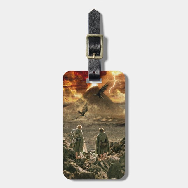 Sam and FRODO™ Approaching Mount Doom Luggage Tag (Front Vertical)