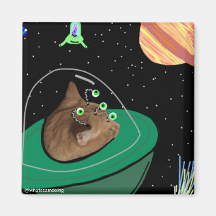 Sam Le Cat Alien Magnet
