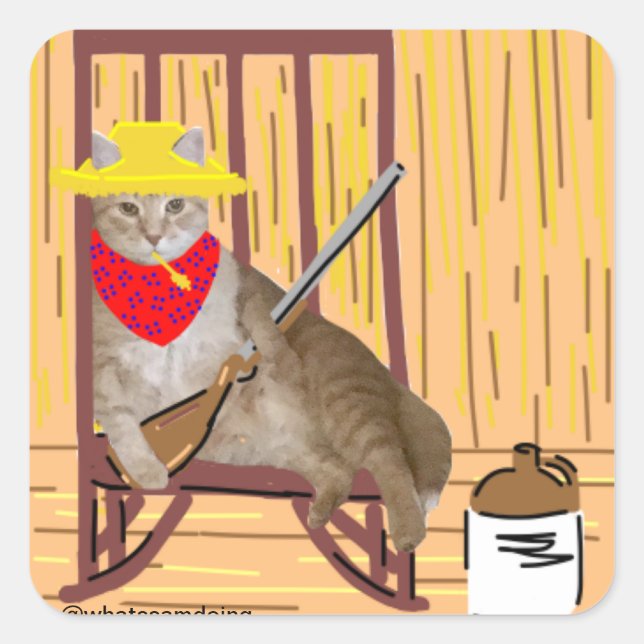 Sam Le Cat Pas d'intrusion Pays Stickers Chat (Devant)