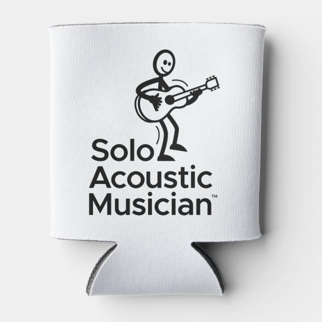 SAM Logo Can Cooler White (Front)