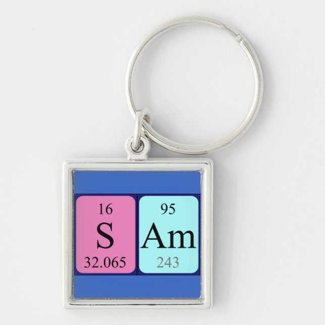 Sam periodic table name keyring (Front)