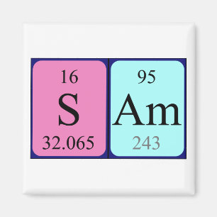 Sam periodic table name magnet